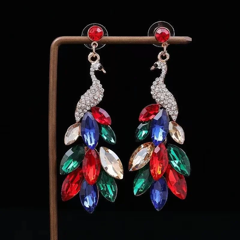 

Fashionable Colorful Crystal Earrings for Women, Charming and Trendy Earrings, Wedding Party, Evening Party, Luxury Jewelry