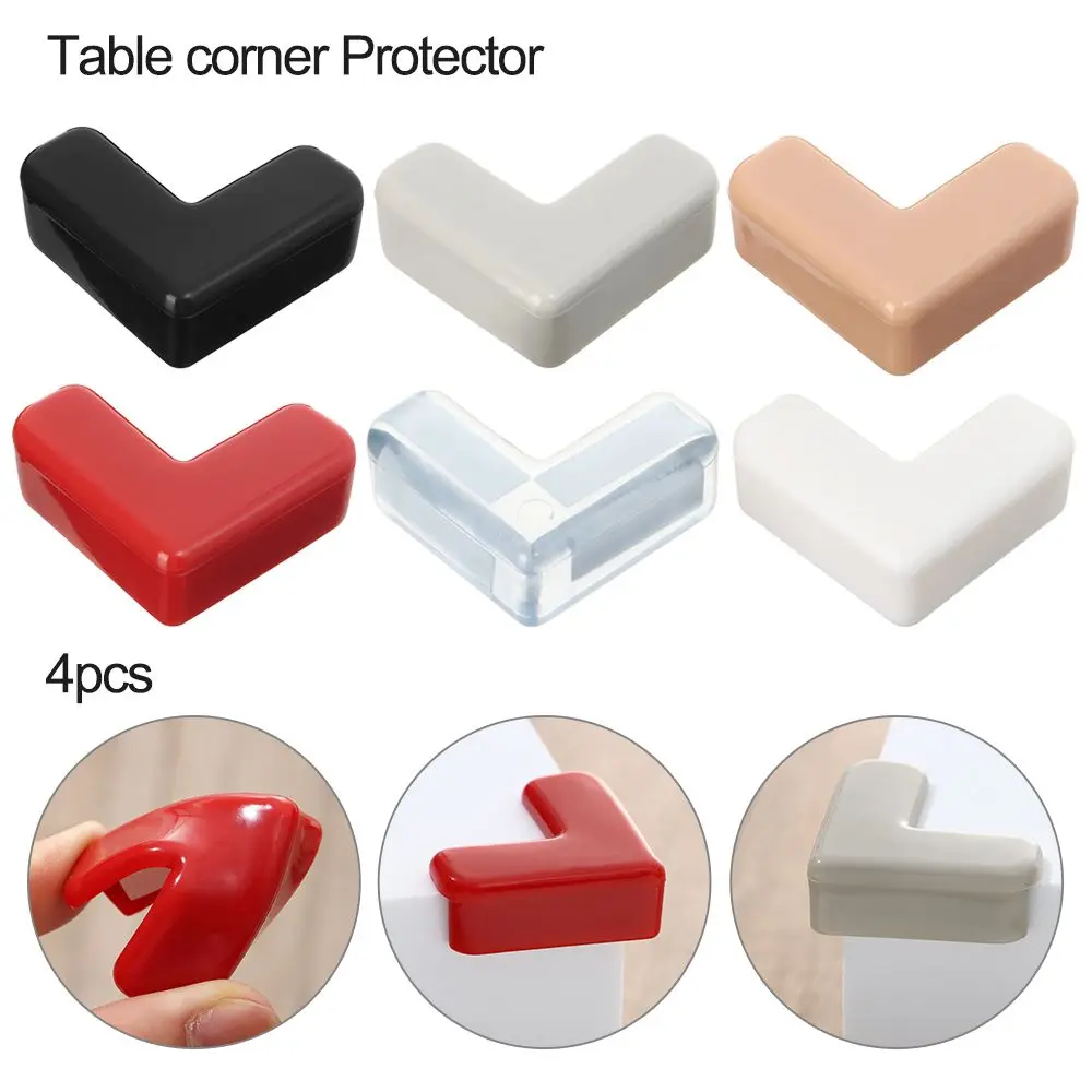 4Pcs Soft Safety Desk Anticollision Strip Table Corner Protector Edge Protection Corner Guards