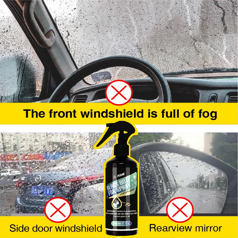 Glass Anti Fog Spray Car Window Long-lasting Effect Agent Car Care Defogging Products Auto Mirror Hydrophobic Coating Spray