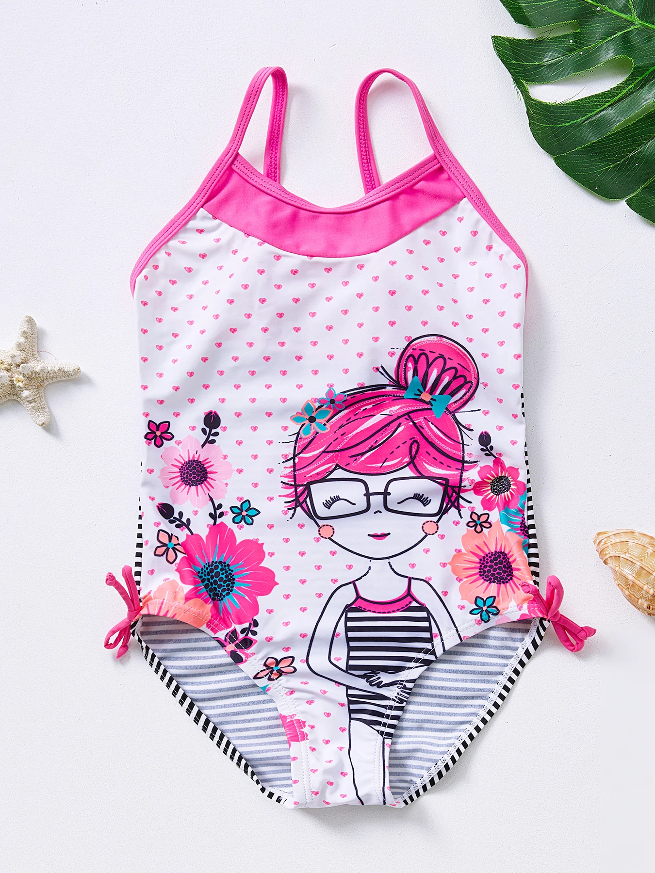 Baby Kids Girls Fashion One-Piece Swimwear Summer Beach Bathing suits one piece swimsuit
