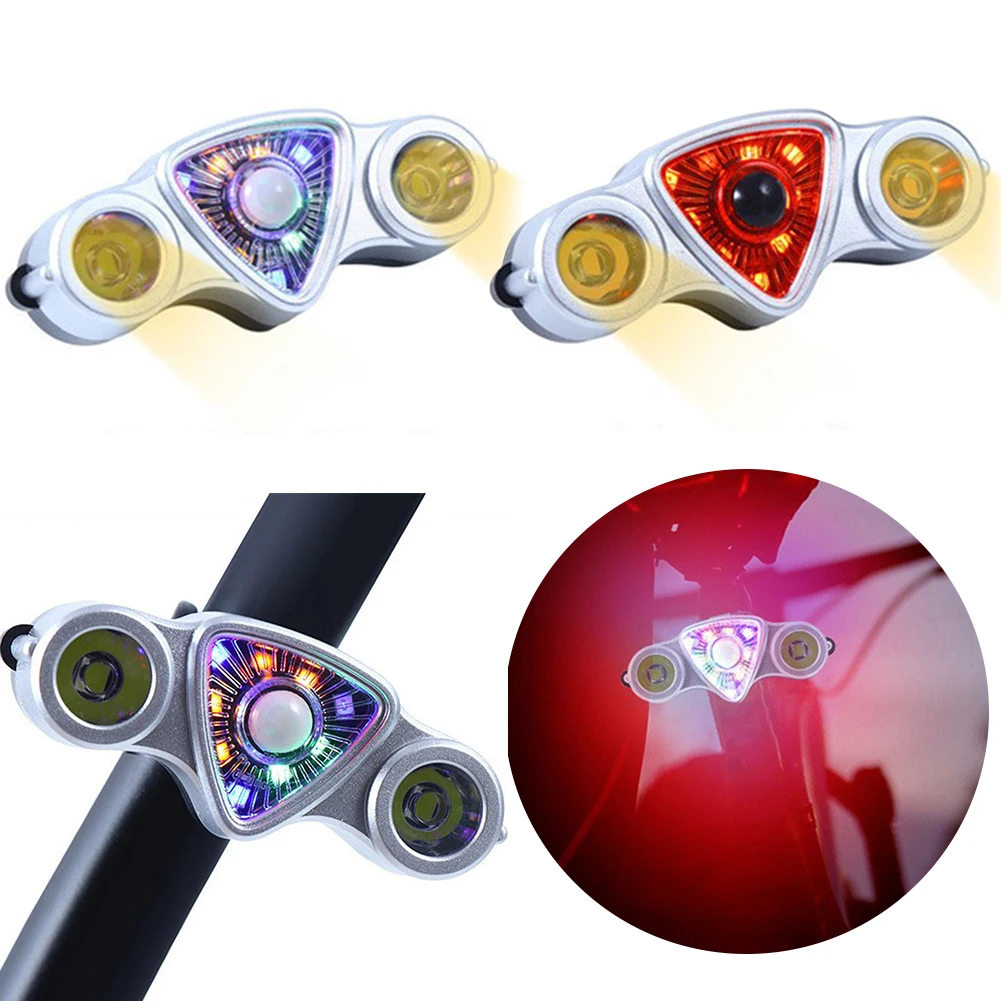자전거 사이클링 자전거 후미등, USB 충전식, 6 가지 모드, MTB 도로 자전거 안전 경고등, 9SMD 2LED 자전거 후미등