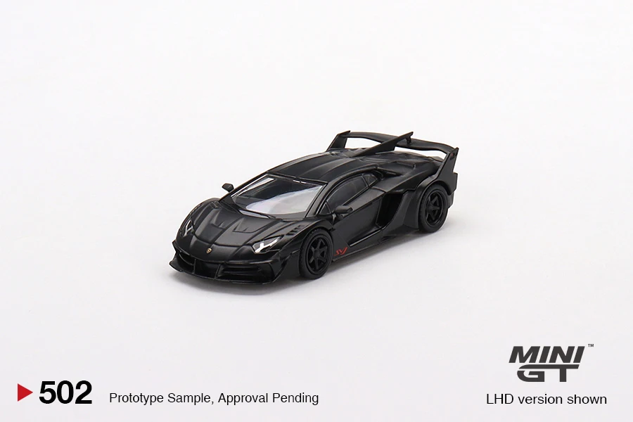 

Миниатюрная модель автомобиля Lamborghini LB, 1:64, с силуэтом, матовый черный цвет