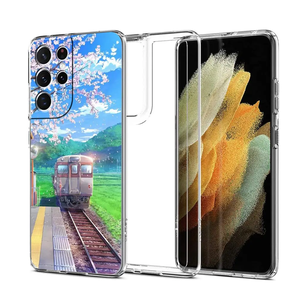 Cherry Blossom Mount Fuji Clear Phone Case