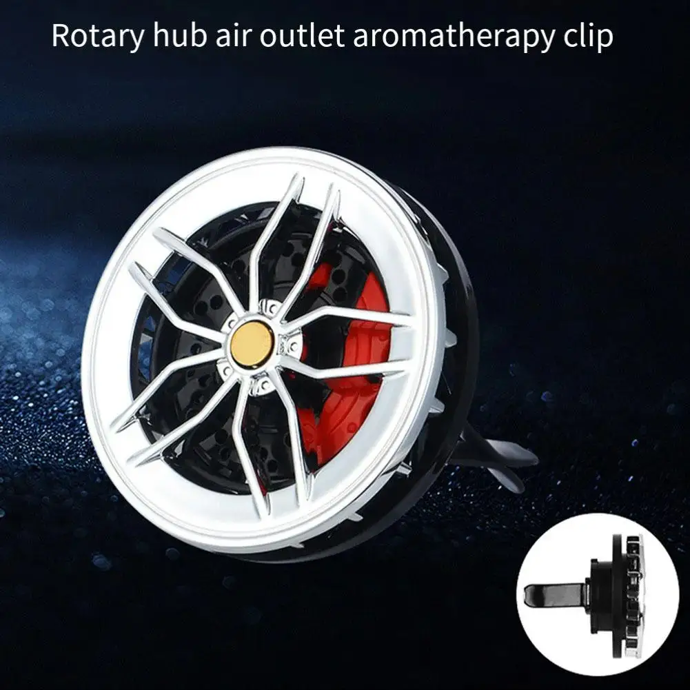 Rotatable Wheel Hub Car Air Freshener Clip - Stylish Fragrance Accessory