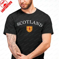 Scottish Patriotic Vintage Summer Football T - Shirt - XS (Black - 006121xt)