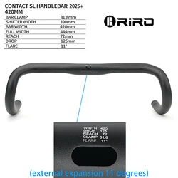 RIRO Aluminum Alloy Internal Wiring Road and Gravel Bike Drop Handlebar (420MM)