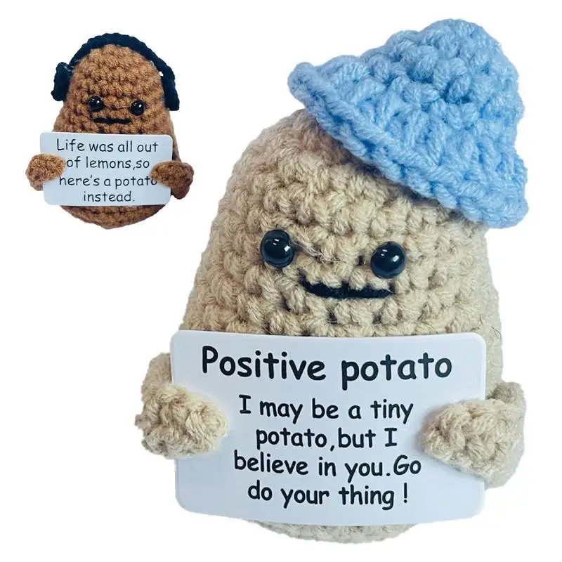 

Забавная вязаная крючком плюшевая Картофельная кукла ручной работы шерстяная вязаная крючком плюшевая Картофельная кукла сумка Подвеска детский день рождения рождественские подарки