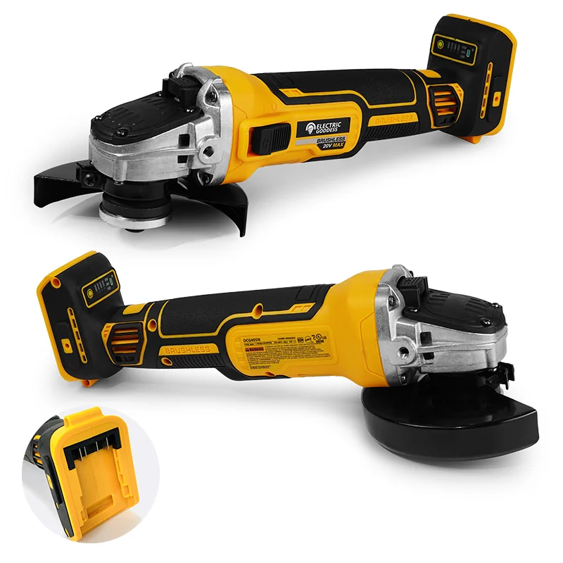 Electric Goddess 125mm Brushless Electric Angle Grinder Cordless Polishing Cutting Machine For Dewalt 20V Battery Power Tool 3