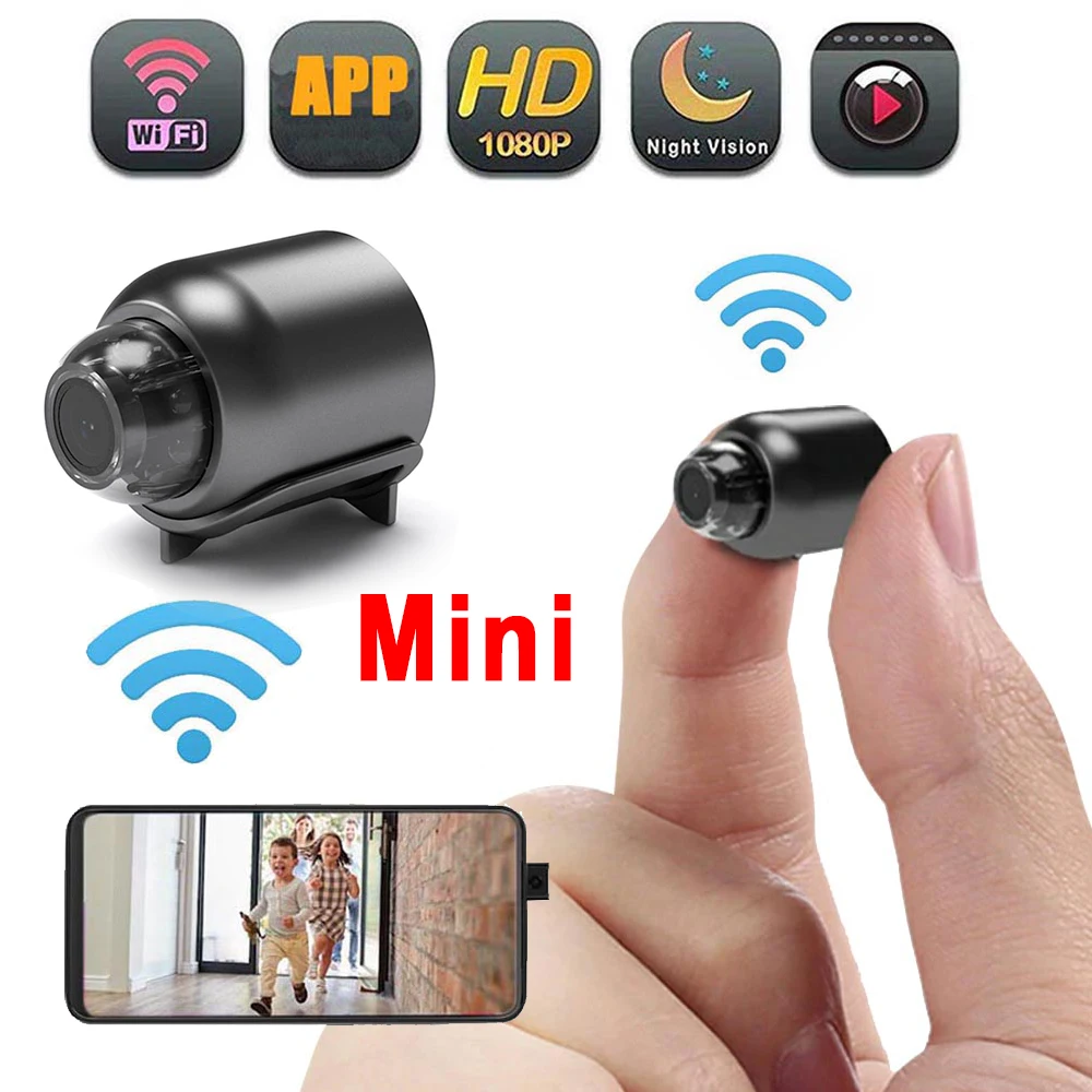 Minicámara HD de 1080P para el hogar, Monitor de seguridad para interiores, videocámara de visión nocturna, IP, grabadora de Audio y vídeo