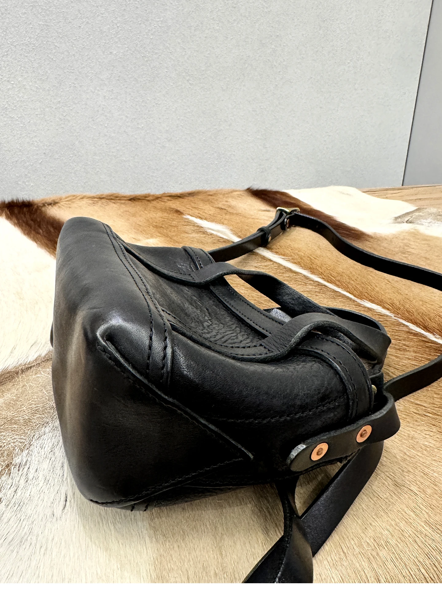 PNDME einfache lässige pflanzlich gegerbte Rindsleder Damen kleine Handtasche Wochenende Party Luxus echtes Leder Damen süße Umhängetasche – Detail 20