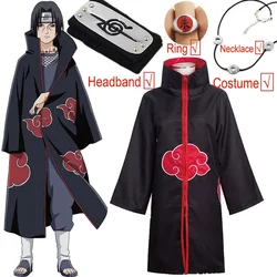 Kakashi Cosplay Set: Akatsuki Cloak & Accessories - XL (Uchiha Itachi)