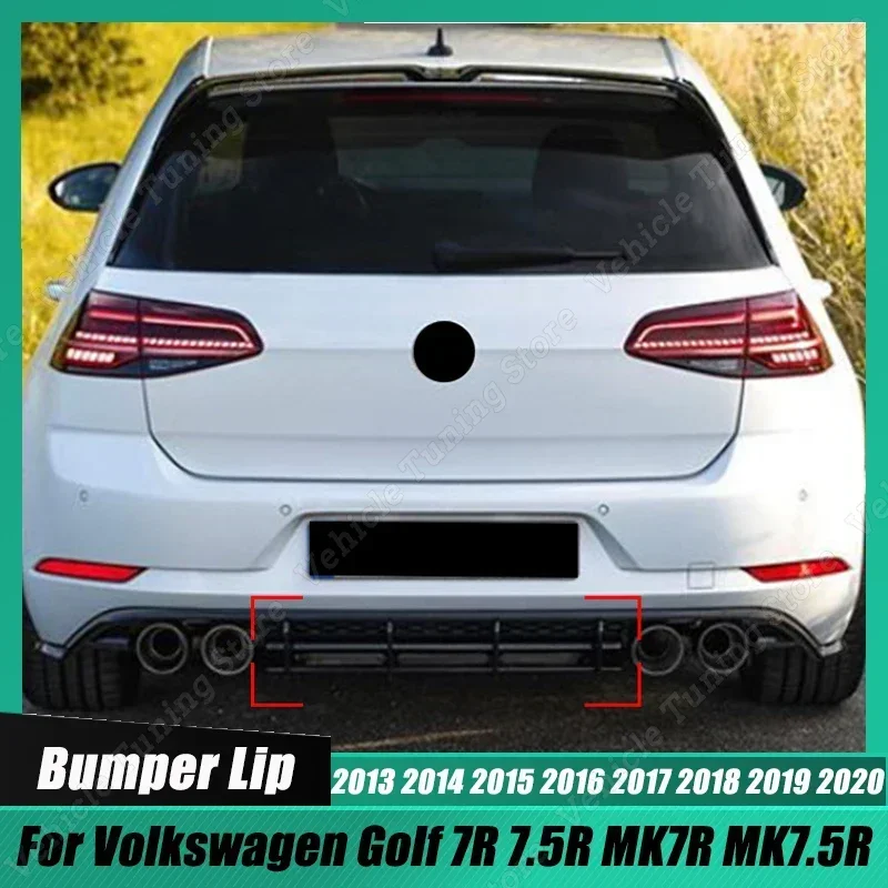 

Диффузор заднего бампера для VW Volkswagen Golf 7R 7.5R MK7R MK7.5R 2013-2020, сплиттер, спойлеры, защитная губа, автомобильные аксессуары