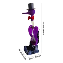 Whimsical Bobbing Bird Glass Ornament - Magic Prank Desk Decor (Purple Style 2)