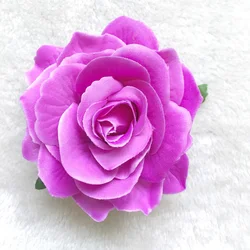 Elegant Retro Red Rose Hair Clip - Floral Hairpin Barrette (Light purple)