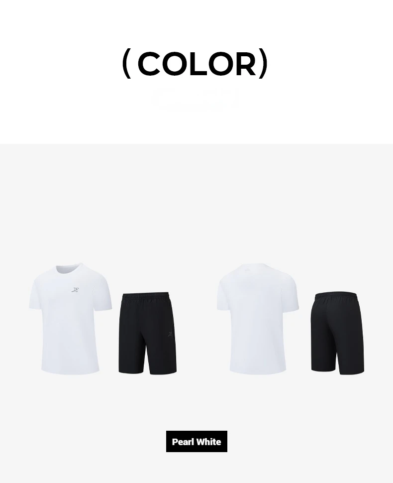 XTEP Herren-T-Shirt, Shorts, 2025, Frühling, Sommer, Stoßdämpfung, Kissen, Oberteile, Hose, Klettern, Outdoor, gemischte Farben 875229 A70154 – Detail 4