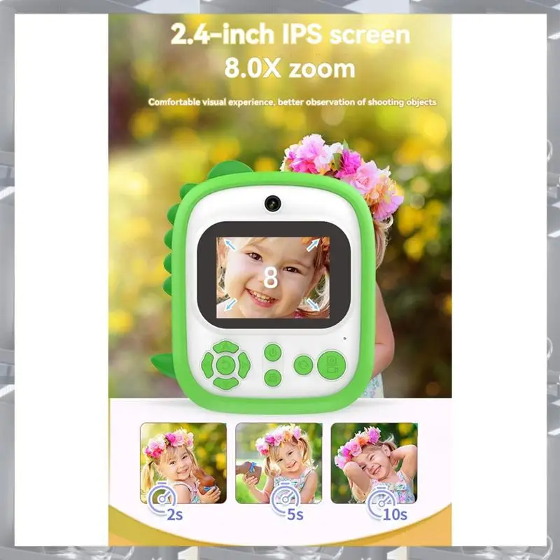 Hot Selling-Kids Camera Instant Print Mini Printer 2.4 Inch Screen 12MP 1080P HD Video Camera Kids Instant Digital Camera,Kids C
