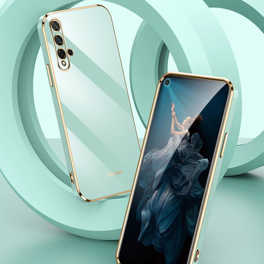 Luxury Square Plating ShockProof Silicone Back Cover s Case