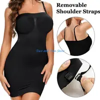 Bustier façonnant en Nylon confortable, sans couture, robe modelante sans bretelles, à superposer à seule, HX6F 3