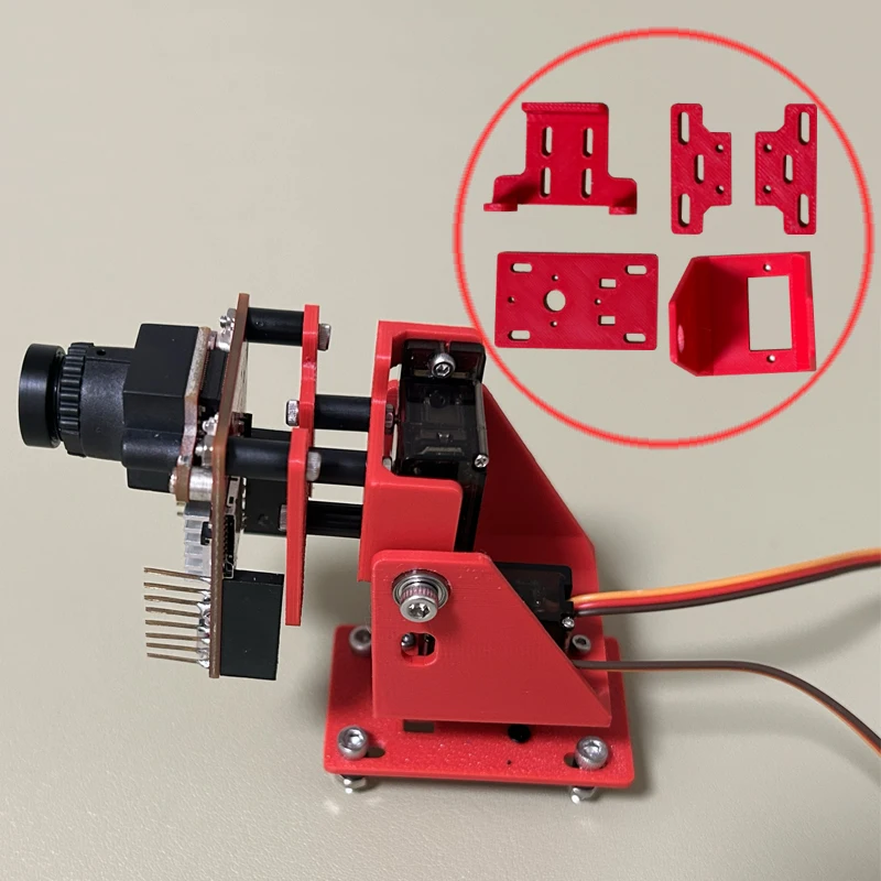 Support Cardan 2 Axes FPV avec Servos pour Drone RC Stabilisation, monté sur un drone, prêt à l'emploi.
