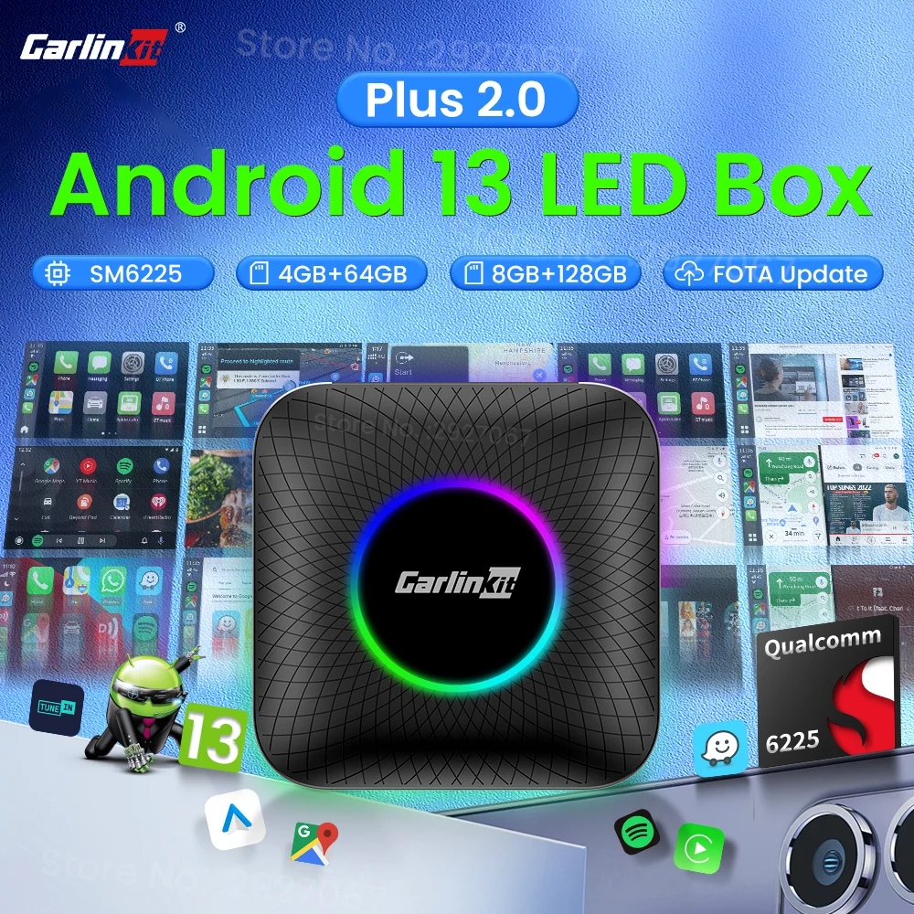 CarlinKitCarPlayAiBoxAndroid13SM6225WirelessAndroidAuto