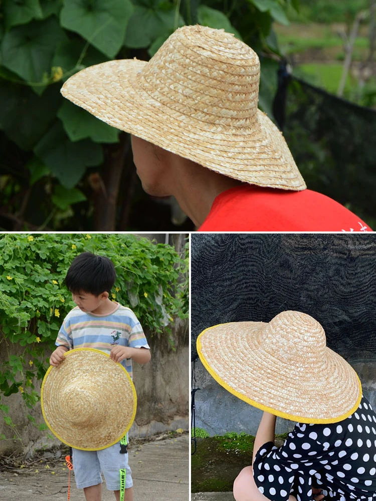 Sombrero De Paja Tejida Para Hombre Y Mujer - Ala Ancha Plegable - Ideal Para Playa, Jardín O Verano