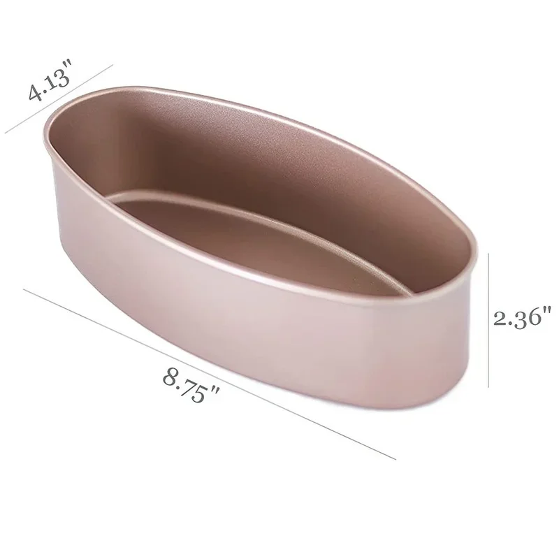 Baking Tools 23CM Oval Nonstick Pans Carbon Steel Cake Mold Cheesecake Bread Loaf Pan Baking Mould Pie Tin Tray