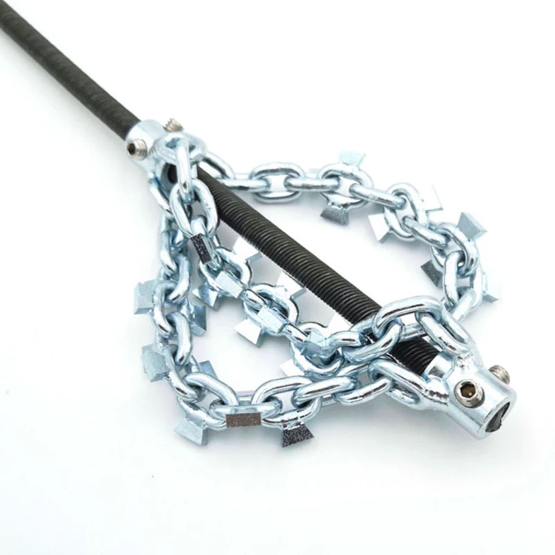 

with carbide-tip drain cleaning cutter DN100mm pipe cleaning knocker 8mm flexible snake cable drain cleaning bendable