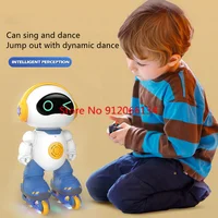 360 ° Rotation Remote Control Robot Model Early Education Puzzl Dance High Tech Cool Lighting Boy Light RC Robot Children Gift 3