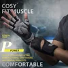 1Pair Half Finger Gym Fitness Gloves with Wrist Wrap Support for Men Women Crossfit Workout Power Weight Lifting Equipment 3