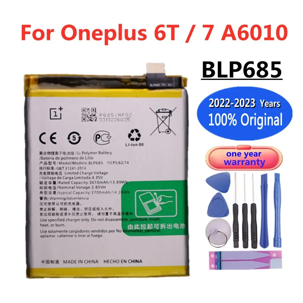 

2023 New BLP685 Original Phone Battery 3700mAh For OnePlus 6T A6010 One Plus 6T 7 High Quality Replacement Li-ion Batteries