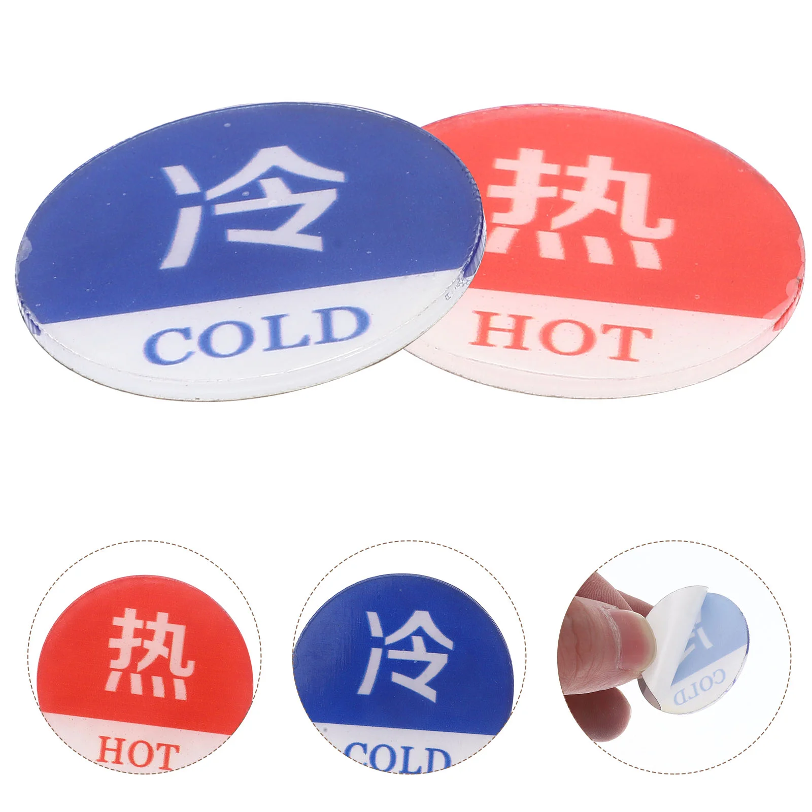 

Hot and Cold Water Signs Faucet Label Stickers for Small Hot/cold Acrylic Labels