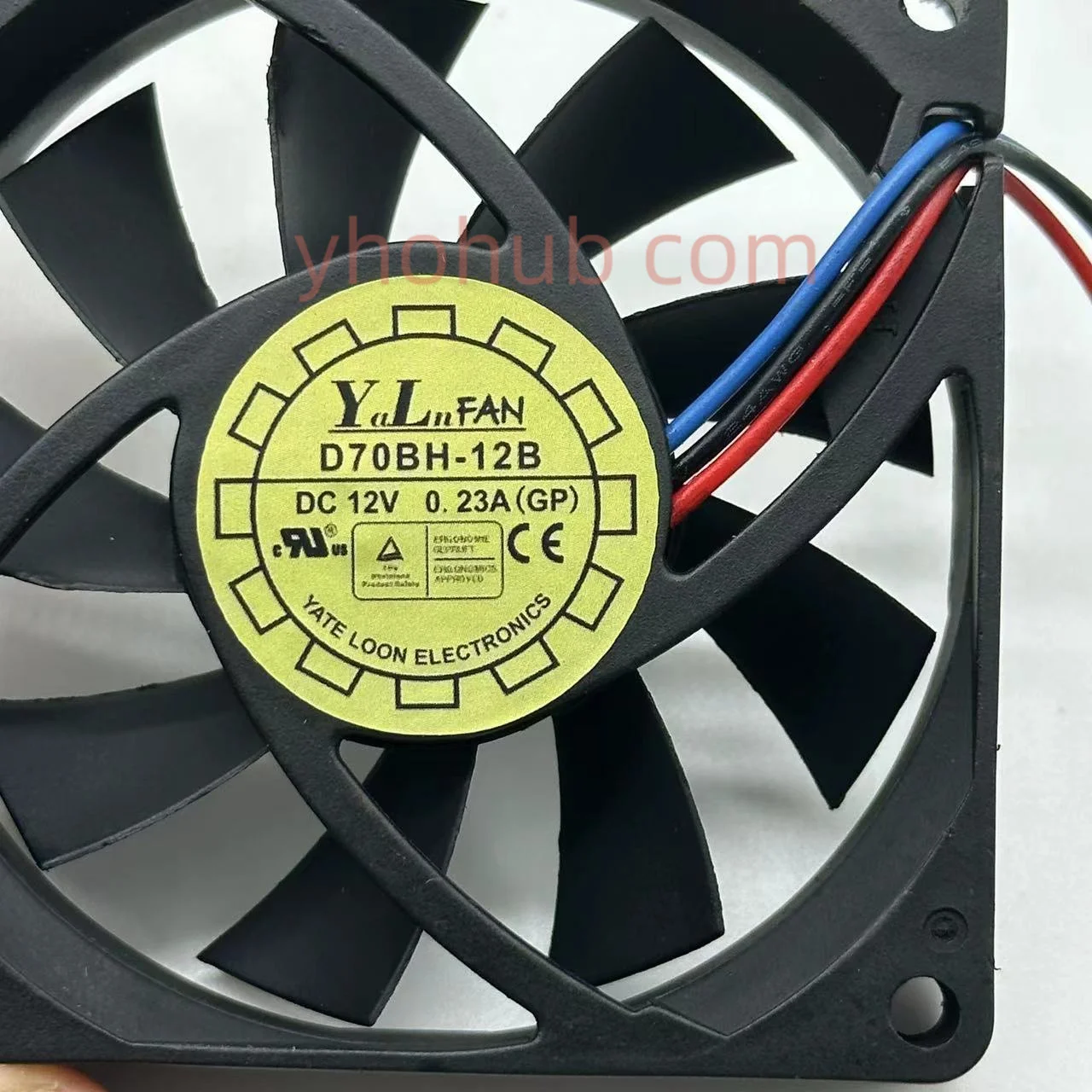 Fan D70bh12b dc 12v 0.23a 70x70x15 mm Ventilador de Refrigeração do Servidor de Fios Y.l - Imagem 2