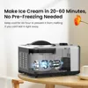 1.6 Quart Ice Cream Maker Machine with Built-in Compressor, Fully Automatic and No Pre-freezing, Frozen Yogurt, Keep-cooling 2