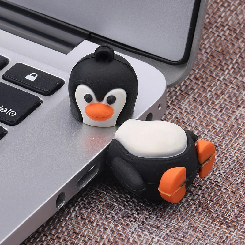 USB 2.0 미니 휴대용 고속 리틀 펭귄 플래시 드라이브, 데이터 메모리 스틱 장치, U 디스크