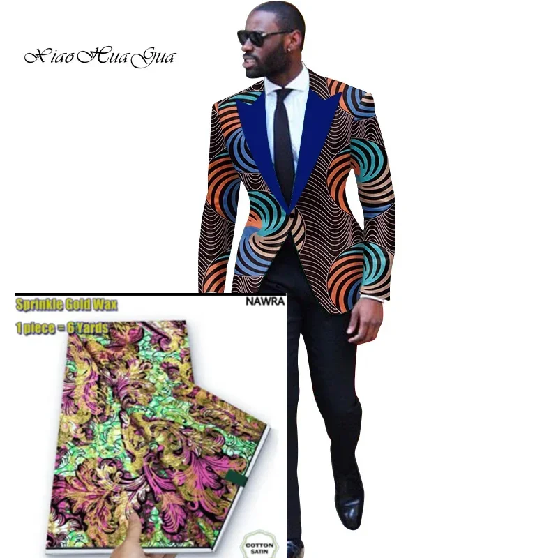 

Fashion Men African Style Print Men Suit Jackets Festive Blazers Customized African Man's Blazers Africa Men's Clothes Wyn878