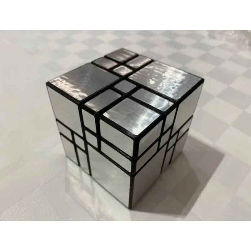 New 4x4 Mirror Cube Calvin's Puzzle AI Bandaged Mirror 4x4x4 Cube Black Body with Silver Label (Xu Mod) Cast Coated Magic Cube сетевой фильтр 5 гнезд 5 м с заземлением 2 2 квт power cube spg b 15 black