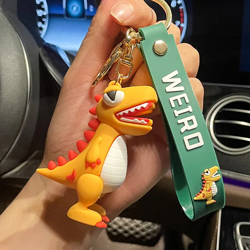 1pc Cartoon Tooth Dinosaur Keychain Cute Kawaii Keyring Bag Decoration Car  Accessories Holiday Gifts Birthday Supplies