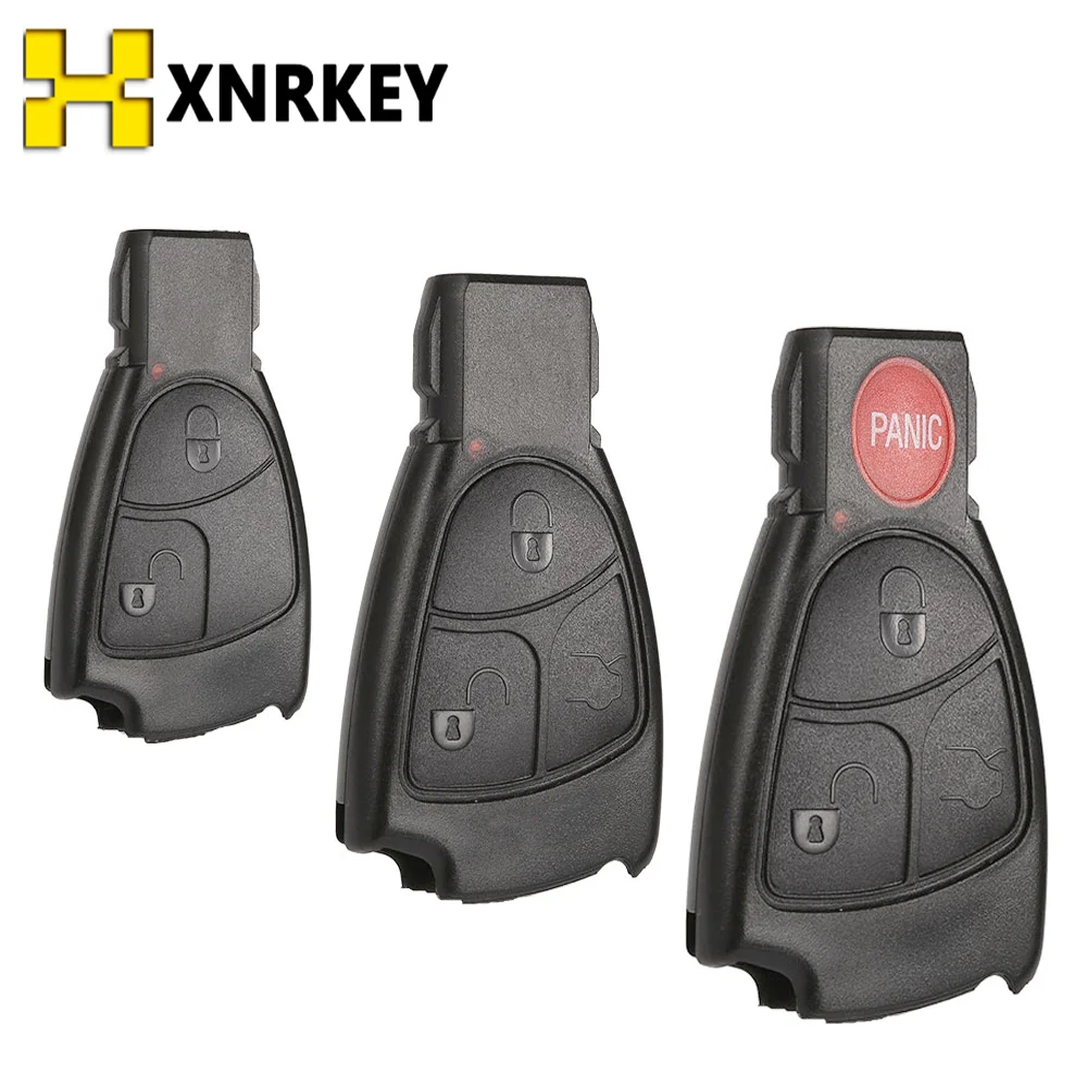 XNRKEY Car Smart Remote Key Shell Fob Case for Benz B C E S GML CLS CLA CLK W203 W204 W210 W211 W212 2/3/4 Button Housing Cover smart car key case cover for mercedes benz a b c e s class w204 w205 w212 w213 w176 glc cla amg w177 magnetic racing car styling