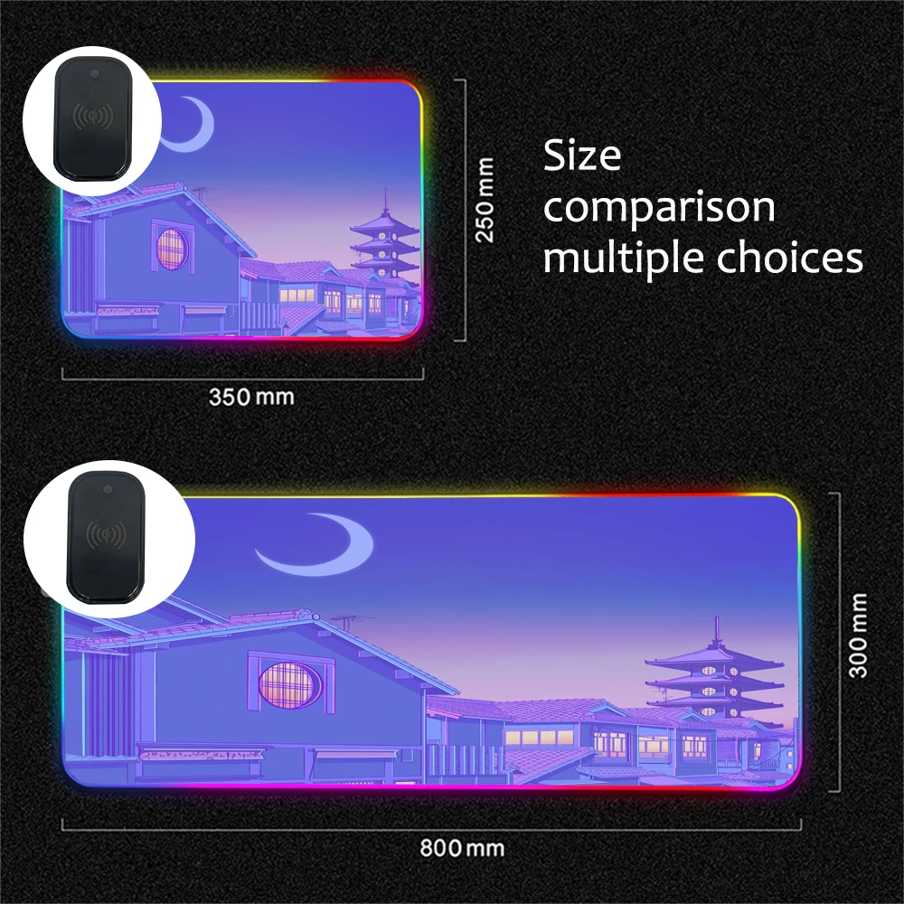 

MRGLZY Gaming Wireless Charging Mouse Pad Non-slip Keyboard Kawaii Pink Moon Keyboard Office Gaming Computer Desktop Protection