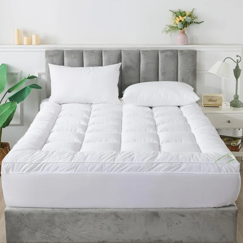 Mattress Topper TwinXL 400TC Cotton Mattress Pad with Deep Pocket 2
