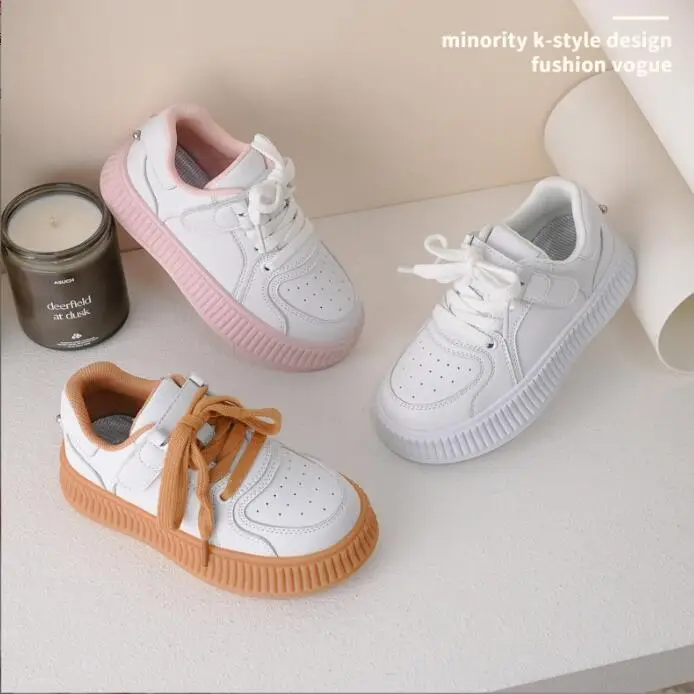 Children's Genuine Leather Spring Autumn New Style Boys' Soft Soled Sports Shoes Girls' Fashionable Leisure Board Shoes 26-37 5