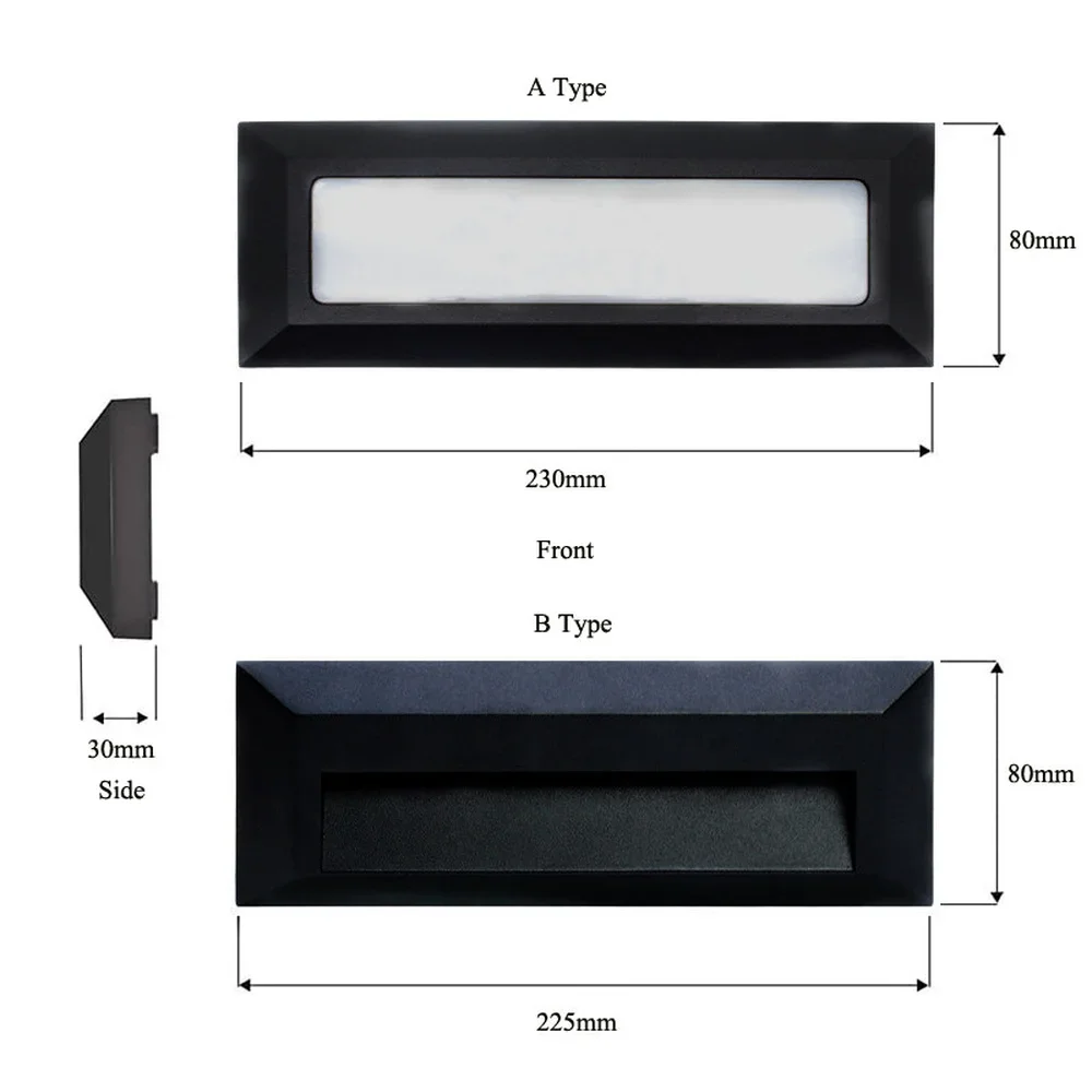 LED Wall Lamp 6W LED Outdoor Indoor External Wall Sconces Light Waterproof Fixture Decks Step Stair Pathway Yard Surface Mount Footlight Lamp led light led wall lamp wall light