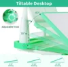 Student Children's Desk, Ergonomic Table and Thair Set, with Drawer, Reading Stand, Anddimmable LED Lamp, Height-Adjustable 4