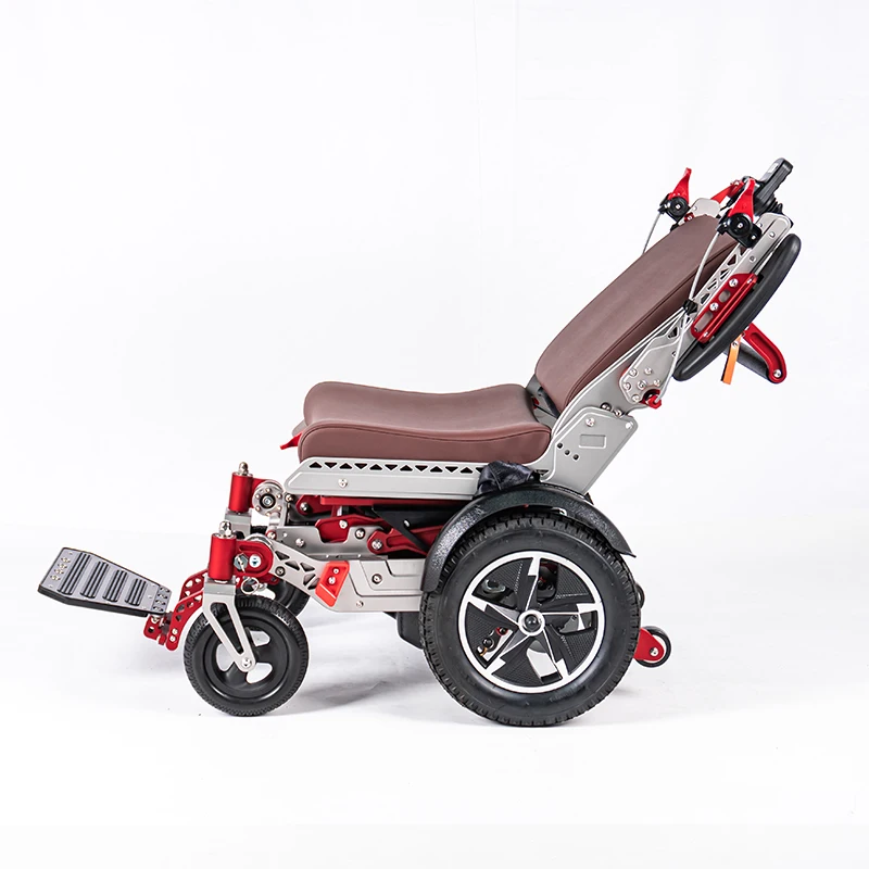 Muiltifunctional Heavy Duty Power Lift up/down Motorized Wireless Control Foldable With Trolley Handle Electric Wheelchair