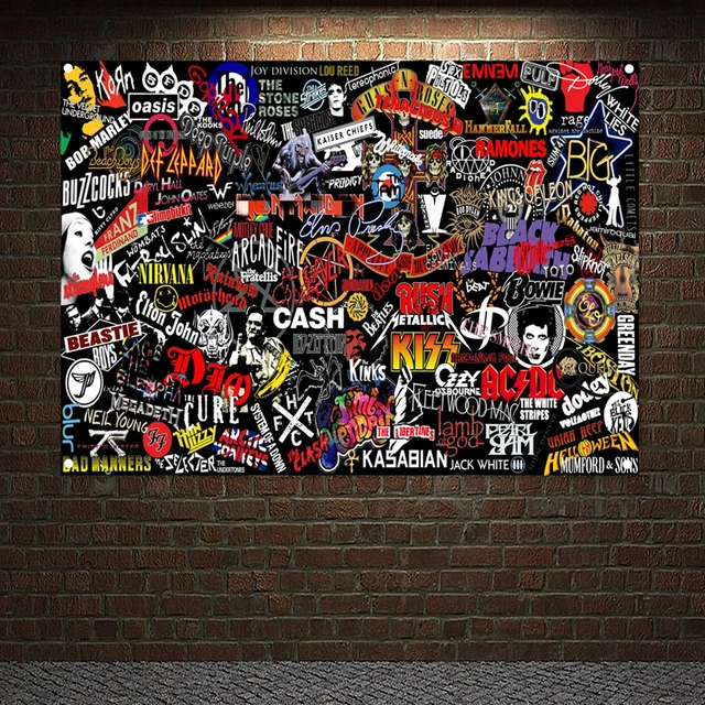 Welcome to Jungle Lyrics Printing Guns n Roses Inspired Music Poster 80s  Rock Music Canvas Painting