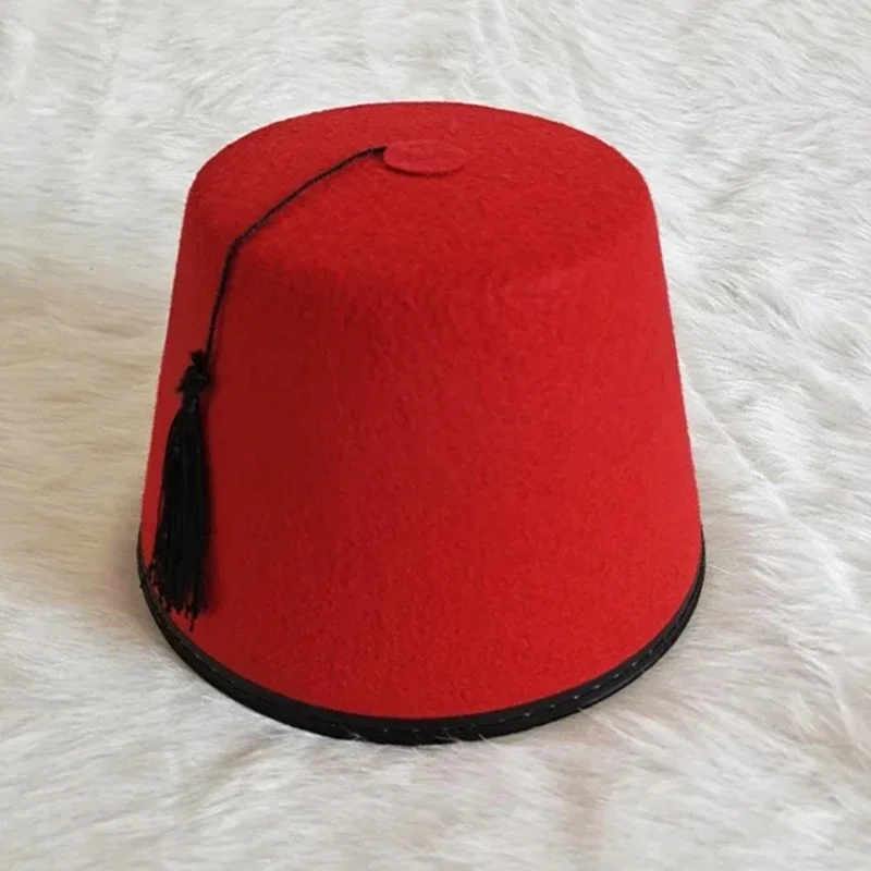 Breathable Traditional Red Fez Hat for Cosplay & Costume Accessories