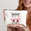My Bingo Stuuff Flamingo Print Makeup Bag Organizer Canvas Storage Pouch Zipper Pencil Case Wallet Travel Cosmetic Toiletry Bags 2