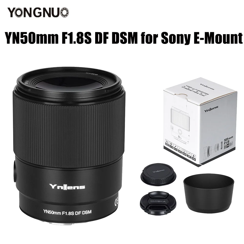 

YONGNUO Full Frame Camera Lens YN50mm F1.8S DF DSM for Sony E-Mount A6300 A6400 A6500 NEX7 APS-C Frame Auto Focus AF/MF