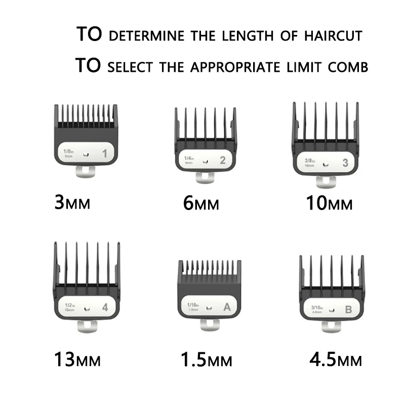 All-Metal Cordless Professional Hair Clipper Barber Hair Trimmer For Men Beard Electric Cutting Machine Adjustable Kit