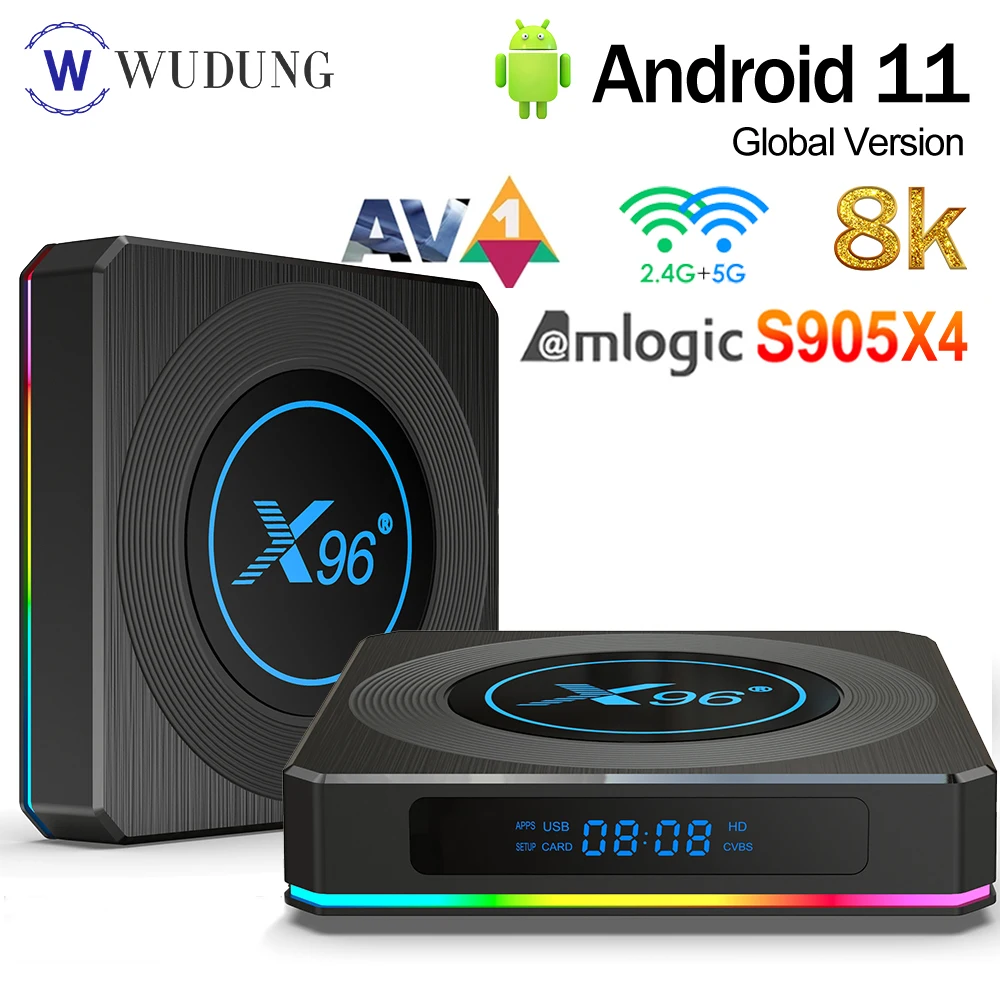 

X96 X4 Smart TV BOX Android 11 Amlogic S905X4 Quad Core 8K HD 100M 2.4G 5G Dual Wifi 4G RAM 32G 64G AV1 BT4.1 Fast Set Top Box